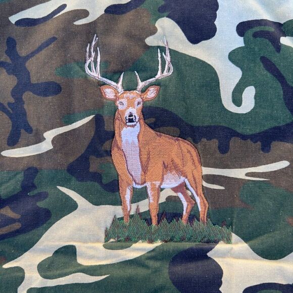 Sports Afield Vintage Camo Hunting Vest with Embroidered Deer Men's Large (L) - Picture 1 of 7